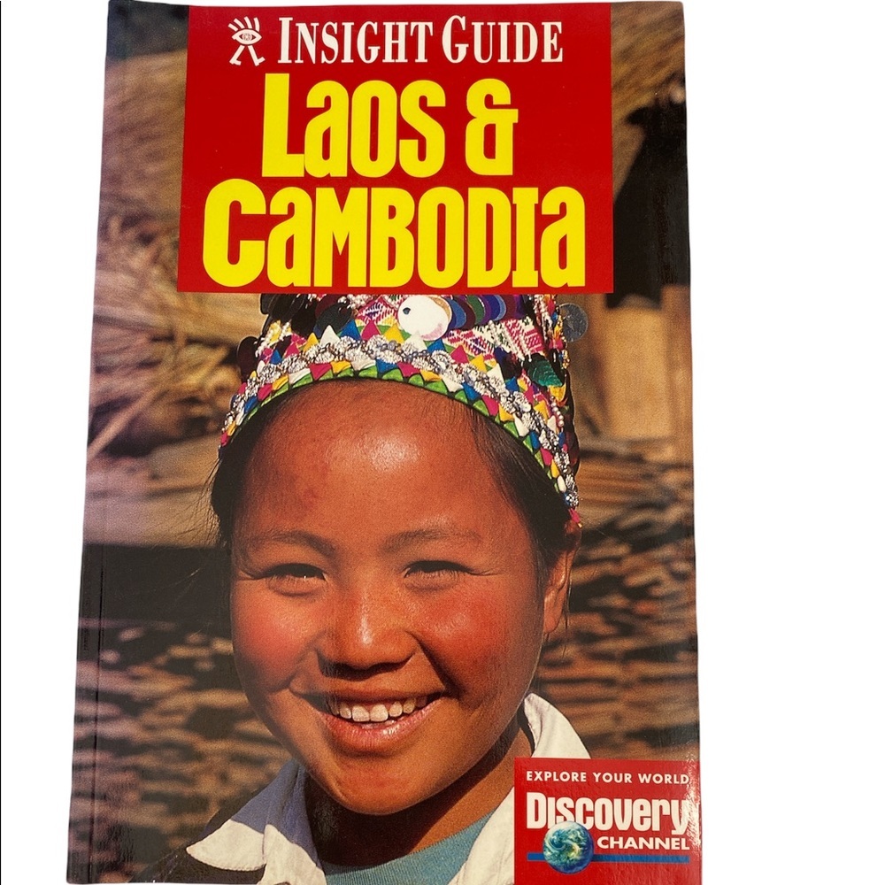 Vintage Discovery Channel Insight Guide Laos Cambodia travel guide book Size OS